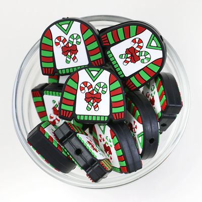 Custom Christmas Silicone focal beads BPA Free Eco Friendly DIY beads for pen keychains