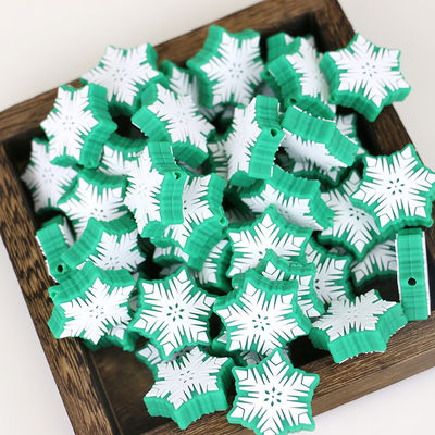 Custom Christmas Silicone focal beads BPA Free Eco Friendly DIY beads for pen keychains