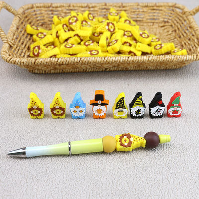 Cute Cartoon Silicone Gnomes Focal Beads 100 Pcs Custom Low MOQ