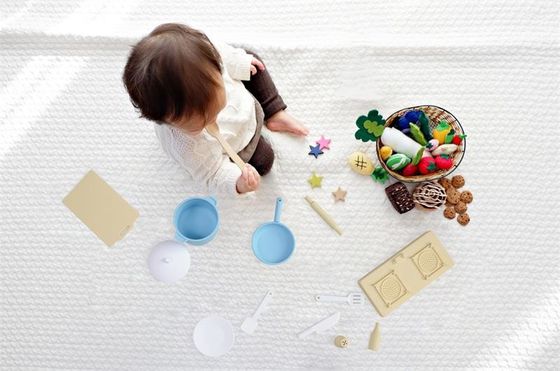 2023 NEW ARRIVAL baby playing BPA free food grade cooking kitchen silicone toy gift sets