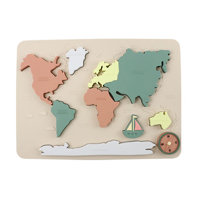 BPA Free Silicone Puzzle Eco Friendly For Kids Education Silicone Teething Puzzles