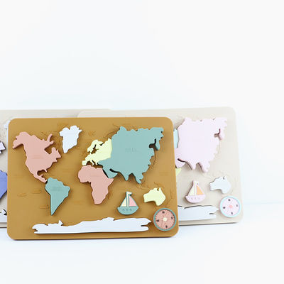 BPA Free Silicone Puzzle Eco Friendly For Kids Education Silicone Teething Puzzles