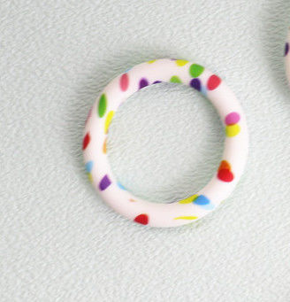 Manufacturer  custom printed design full colors all over the  ring beads for key chains decorations