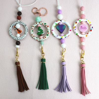 Manufacturer  custom printed design full colors all over the  ring beads for key chains decorations