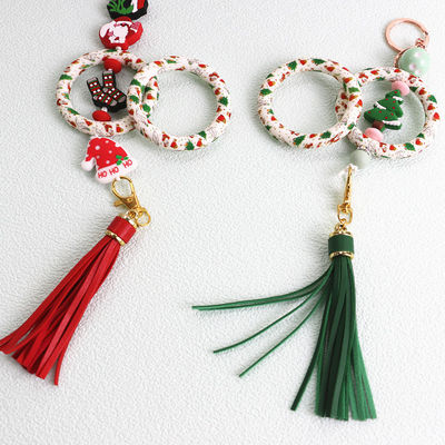 100% Safe Silicone Beads LOW MOQ  printed pattern o ring focals for DIY Crafts keychain Making
