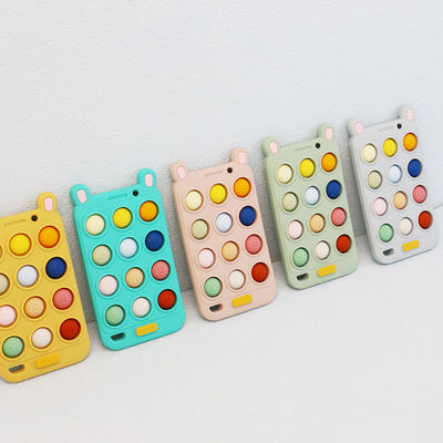 BPA Free Silicone Baby  mobile phone shape Teethers for Comfort and Relief baby teeths painful
