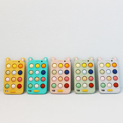 BPA Free Silicone Baby  mobile phone shape Teethers for Comfort and Relief baby teeths painful