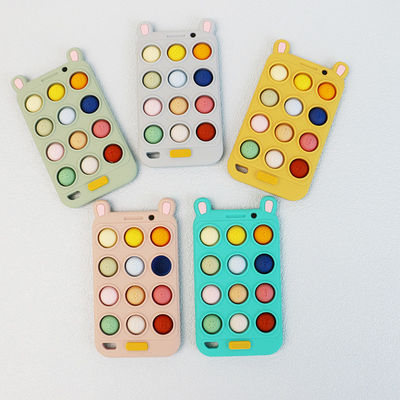 BPA Free Silicone Baby  mobile phone shape Teethers for Comfort and Relief baby teeths painful