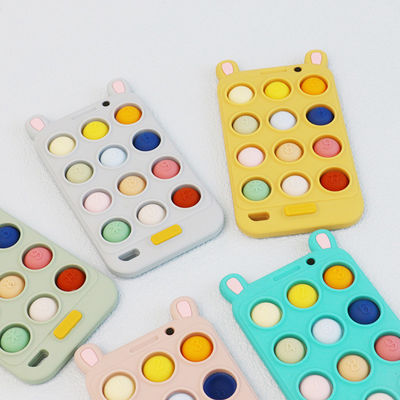 BPA Free Silicone Baby  mobile phone shape Teethers for Comfort and Relief baby teeths painful