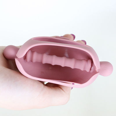 Custom Various Shapes pig shape handle grip Silicone Teether for Baby with Various Designs