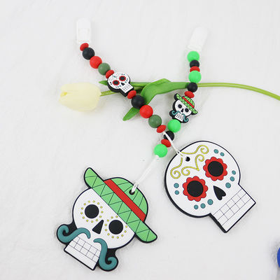 Soft And Flexible Silicone Teether for 0-36 Months Baby DIY silicone teether keychains for halloween