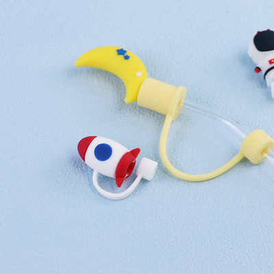 Custom 8mm 10mm 12mm 14mm 15mm Silicone Straw Cover to fit  different material straw  silicone charms