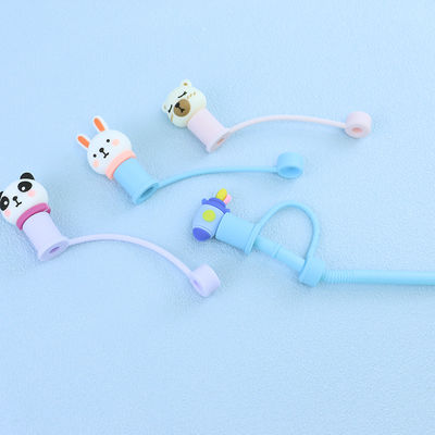 Custom 3D Silicone Straw Cover Name Brand Personalized Design straw hat