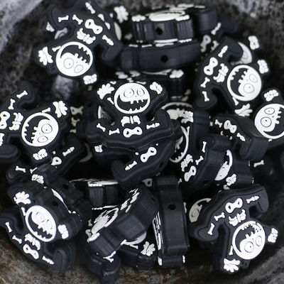 Custom Non-toxic Silicone Teething Beads With Hole for Baby Teething focals for halloween christmas
