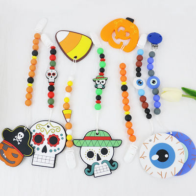 Hot selling Halloween Silicone Focal Beads  for baby DIY teething keychains