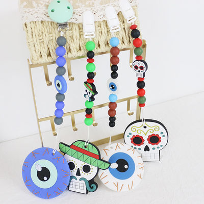 Hot selling Halloween Silicone Focal Beads  for baby DIY teething keychains