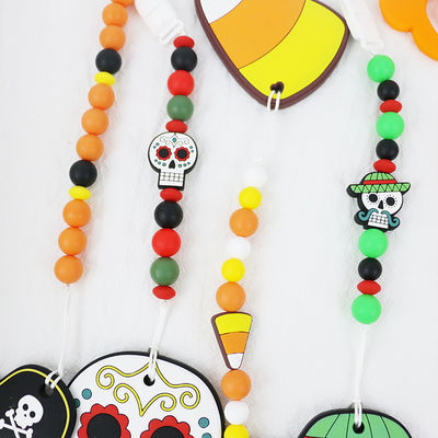 Hot selling Halloween Silicone Focal Beads  for baby DIY teething keychains