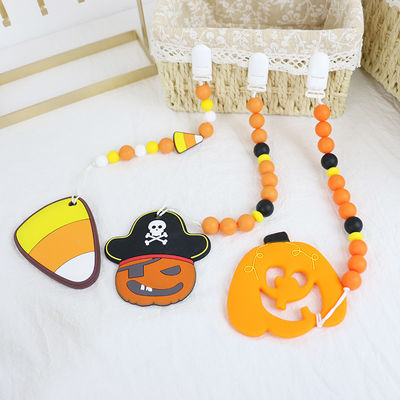 Hot selling Halloween Silicone Focal Beads  for baby DIY teething keychains