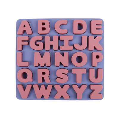 Custom logo Silicone educational toys alphabate 26 letters silicone Puzzle BPA Free Eco Friendly For children