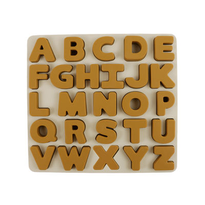 Custom logo Silicone educational toys alphabate 26 letters silicone Puzzle BPA Free Eco Friendly For children