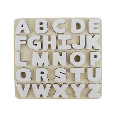 Custom logo Silicone educational toys alphabate 26 letters silicone Puzzle BPA Free Eco Friendly For children