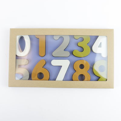 Wholesale low MOQ Silicone Number Puzzle BPA Free Eco Friendly For Kids Education