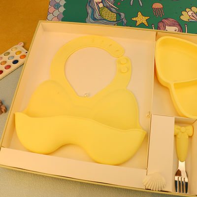 FDA-Approved Silicone Tableware Set Gift Box- Heat Resistant And Anti-Slip