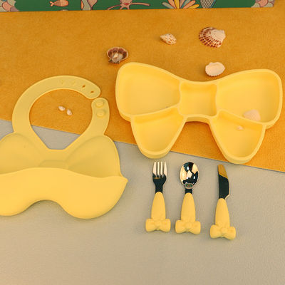 Gift Box Present Silicone Tableware Set For Kids Girls Eco-Friendly Durable Food Grade