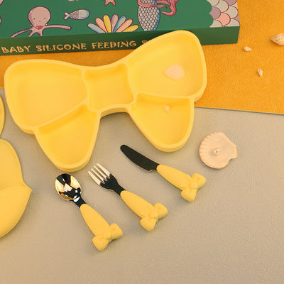 Gift Box Present Silicone Tableware Set For Kids Girls Eco-Friendly Durable Food Grade