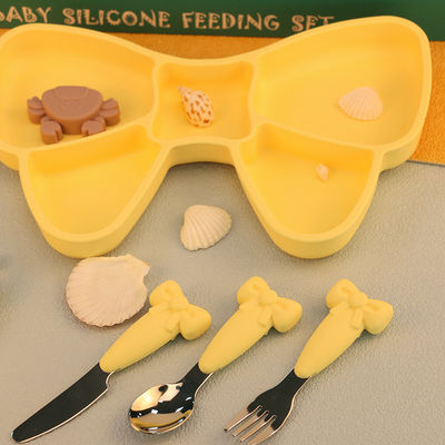 CUSTOM Silicone Tableware Set For Kitchen Reusable Non Toxic Dishwasher Safe