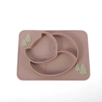 Heat Resistant Baby Feeding Silicone Plates Microwave Safe Non-Toxic