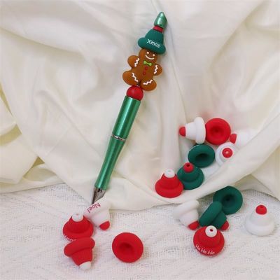 MOQ 200pcs Silicone Teething Bead Organic Silicone Teething Beads - Safe &amp; Durable for DIY pens make key chain