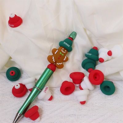 Paisen manufacturer Custom durable fun Christmas series beads 100% Safe Silicone Focals for Professional