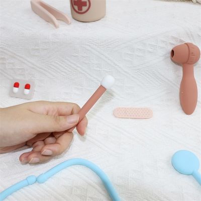 ODM Baby Silicone Toys Eco-Friendly MOQ 100 BPA Free Kids Silicone Doctor Kit