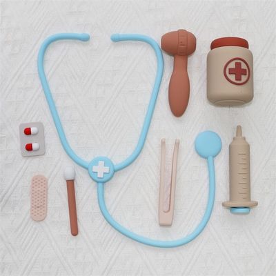 ODM Baby Silicone Toys Eco-Friendly MOQ 100 BPA Free Kids Silicone Doctor Kit