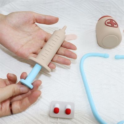 ODM Baby Silicone Toys Eco-Friendly MOQ 100 BPA Free Kids Silicone Doctor Kit