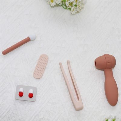 204g Silicone Doctor Toy Set Customized Medical Carry Case For Kids