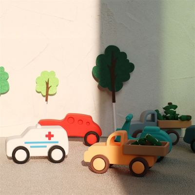 Customized Baby Silicone Car Toys Running Silicone Vehicle Cars Kids Playing