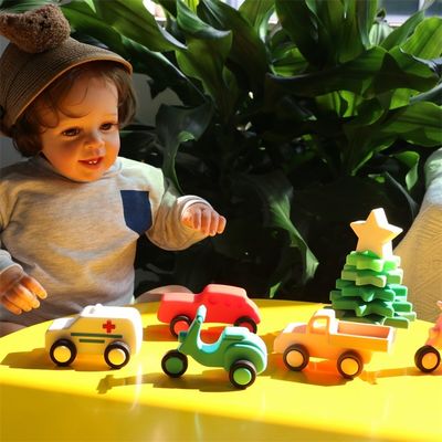 Customized Baby Silicone Car Toys Running Silicone Vehicle Cars Kids Playing