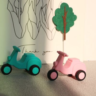 custom and wholesale  Safe Silicone Vehicle Toys set for Babies ambulance truck motorcycles runny car toys