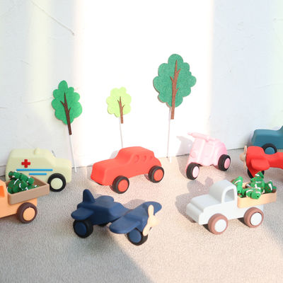New Arrival Safe Silicone Vehicle Toys For Babies Cute Ambulance Cars Slip Play Toys