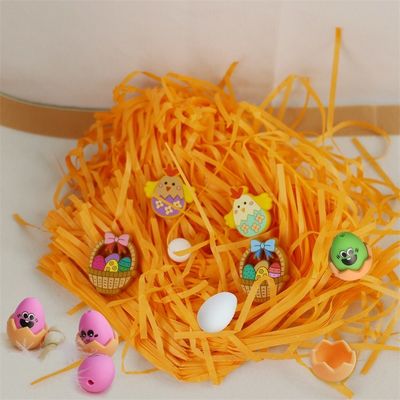 Silicone Teething Beads With Custom Printing Design Silicone 3D Easter Eggs With Shell Focals