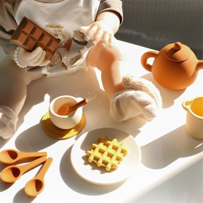 CE Safety Standard Baby Silicone Toys With Silicone Toy With Teapot Set 17PCS