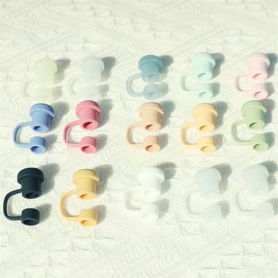 Custom Made Silicone Straw Toppers For Tumblers Silicone Straw Cap Hats PVC Free BPA Free