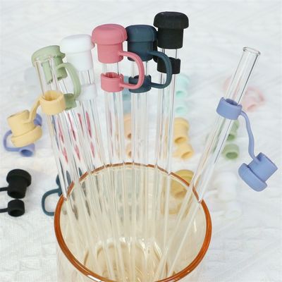 Custom Made Silicone Straw Toppers For Tumblers Silicone Straw Cap Hats PVC Free BPA Free