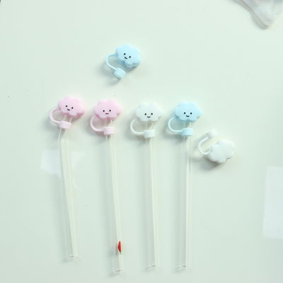 Wholesale FULL Silicone Non Toxic PVC Free BPA Free Silicone Straw Topper Cloud Covers Perfect For 6-12mm Straw