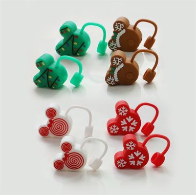 Factory Wholesale  And Custom Full Silicone Bpa Free Food Grade Silicone Straw Topper Hat Caps For Drinking Straws