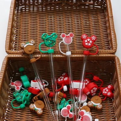 Factory Wholesale  And Custom Full Silicone Bpa Free Food Grade Silicone Straw Topper Hat Caps For Drinking Straws