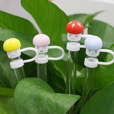 Customized Public Mashroom Design 10MM Straw Topper For Tumbler Cup Full Silicone Straw Cover Hats