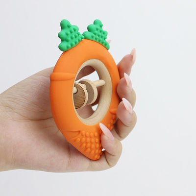 Carrot Factory Baby Bpa Free Wholesale Silicone Baby Teething Toys Bpa Free Baby Shape Teether Perfect Size for Little Hand